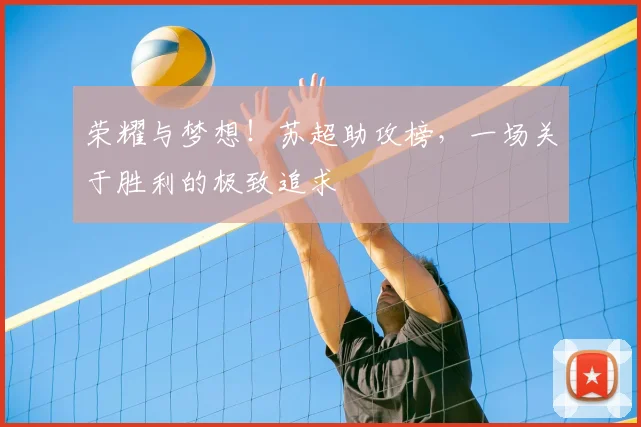 荣耀与梦想！苏超助攻榜，一场关于胜利的极致追求